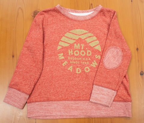 Crew neck sweater featuring a Mt. Hood Meadows logo in the center.