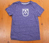Purple tshirt with Meadows shield logo on the center chest.