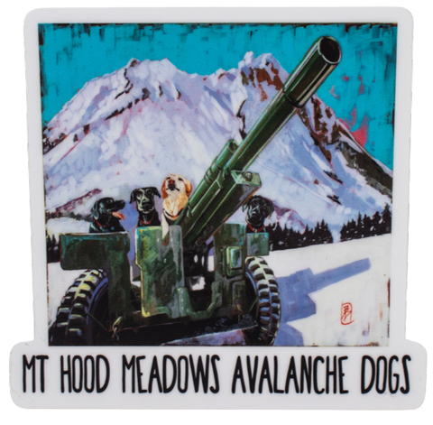Avalanche Dogs Howitzer Sticker