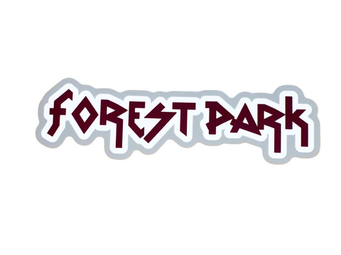 Sticker with 'FOREST PARK' text 