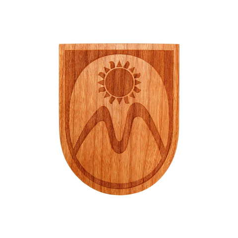 Wooden Shield Sticker